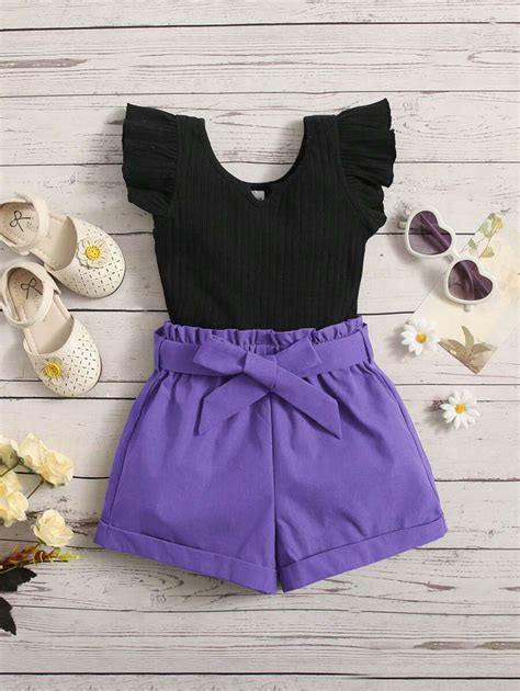 SHEIN Young Girl Casual Color Block Short Sleeve Jumpsuit | SHEIN USA