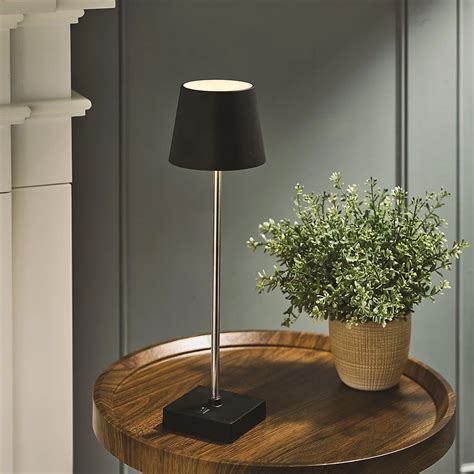 Battery or USB Operated Table Lamp - Modern Portable Cordless LED Light ...