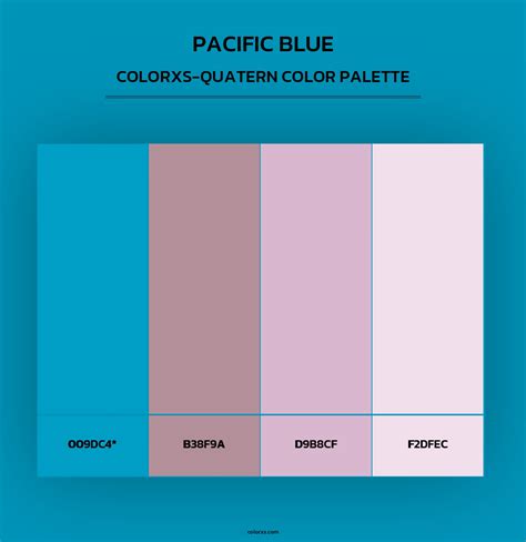 Pacific Blue color palettes - colorxs.com