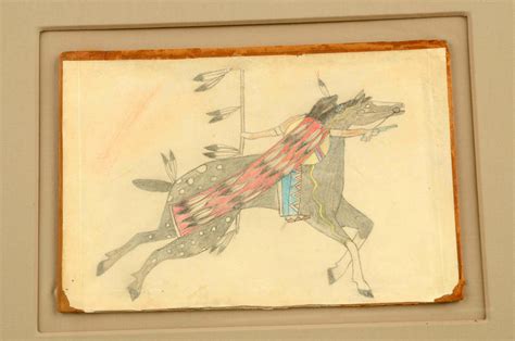 Lot Detail - EARLY NATIVE AMERICAN LEDGER DRAWING.