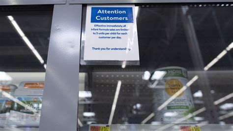 A baby formula display sits nearly empty at a Target store in Orlando.