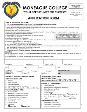 Moneague College Character Reference Form - Fill Out, Sign & Share ...