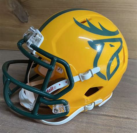 Edmonton Elks 2021 alternate CFL Riddell Speed Mini Football Helmet - 417 Helmets