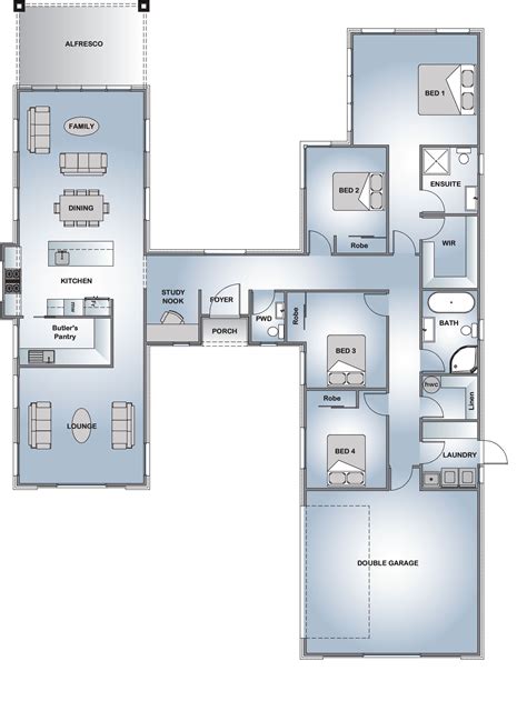 2 Story House Plan With Breezeway Garage