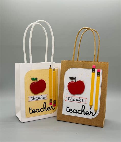 Teacher Appreciation Gift Bag, Handmade Gift Bag for Teachers, School ...