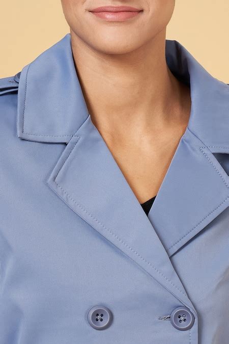 Light Blue Solid Winterwear Full Sleeves V-Neck Women Regular Fit ...