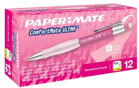 Papermate Comfortmate Ultra Mechanical Pencils, 0.7mm, Pink Ribbon ...