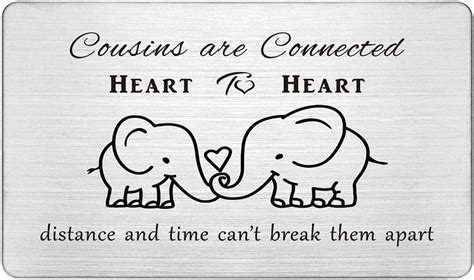 Buy Cousin Gifts, Permanent Engraving Wallet Card, Cousins are ...