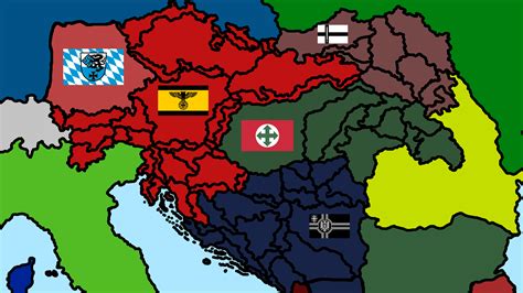 Collapse of Austria-Hungary but the Austrian Painter came to power in the Future : r/imaginarymaps