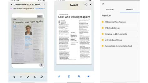 Zoho Scanner app: OCR and multi-language support tested