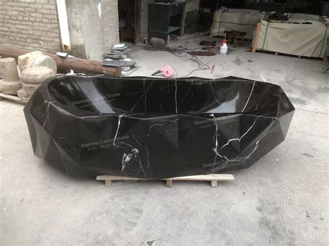 Black Natural Marble Stone Bathtub