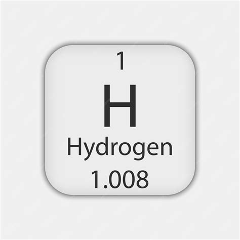 Hydrogen symbol chemical element of the periodic table vector ...