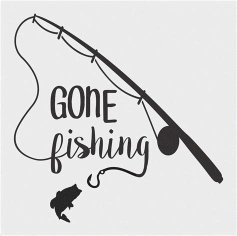 Gone Fishing Stencil 1 - 9 Sizes Available - Great for Lake House Signs ...