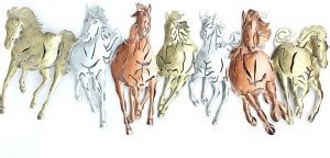 HNE Metal Horse Multicolor Decorative Showpiece - 25 cm Price in India ...