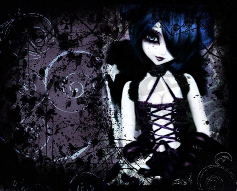 Download Anime Goth Emo Girl PFP Wallpaper | Wallpapers.com