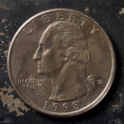 Messed Up Money - Fine Art Coin Photography - Quarter - Heads 1988 - 1998