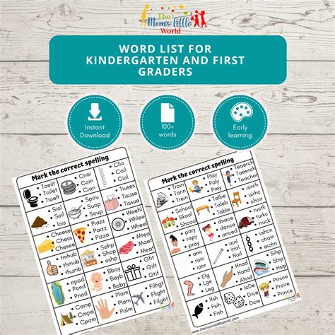 Word List for Early Readers | Kindergarten Word List | First Graders Word List | Spelling List ...
