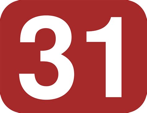 Free vector graphic: Number, 31, Rounded, Rectangle - Free Image on ...
