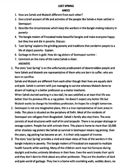 Image result for Lost Spring Line by Line Explanation