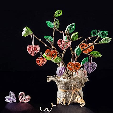 eBoot Quilling Paper Set 1080 Pieces Quilling Art Strips, 44 Colors, 5 ...