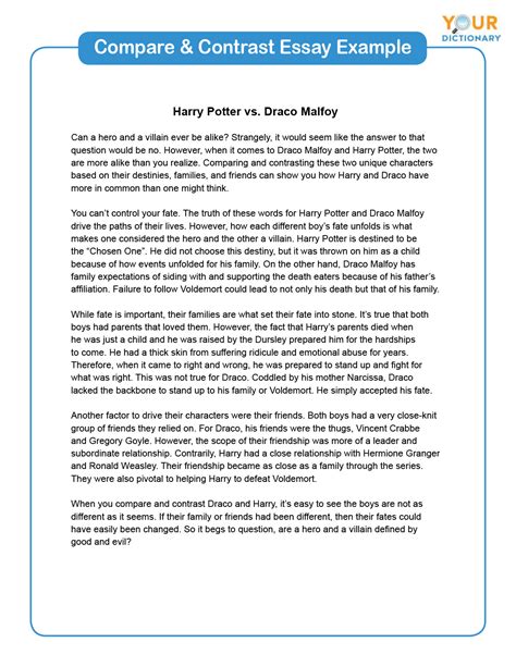 How To Write A Compare And Contrast Essay On Two Short Stories at Robin ...