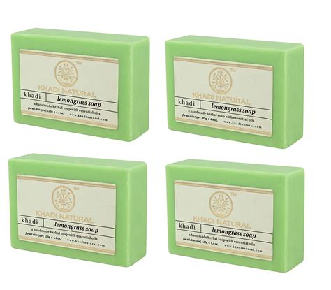Buy Khadi Natural Herbal Lemongrass Soap, 125g (Pack Of 4) Online at ...