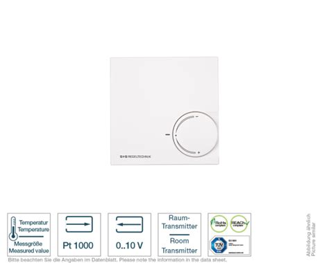 Room transmitter with potentiometer 0-10 V