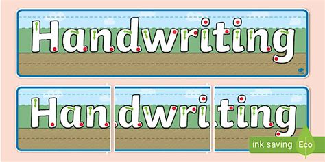 Sky, Grass and Ground Handwriting Display Banner