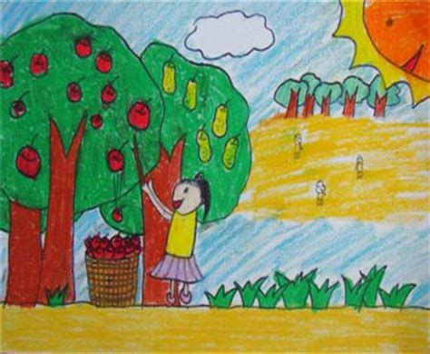 儿童画秋天：秋天也是最想家的季节_儿童画秋天_教育_太平洋亲子网