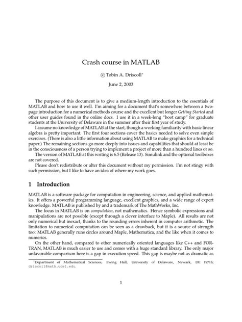 Image result for MATLAB Crash Course