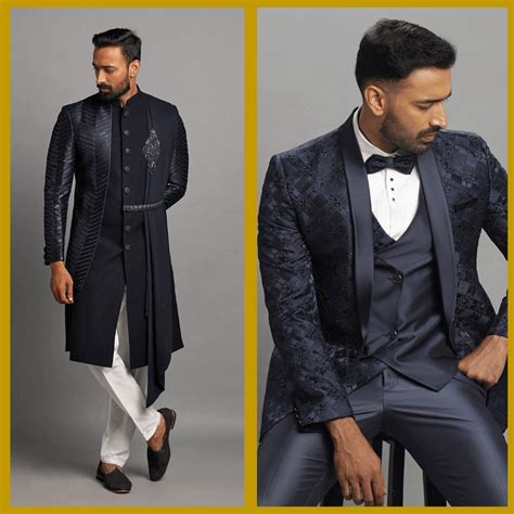 Elegant Options of 18 Blue Wedding Rental Looks Available at CandidMen