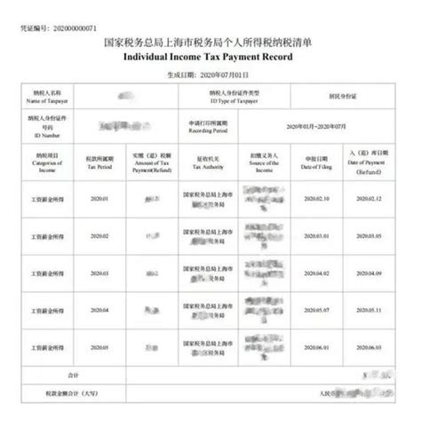 个税纳税清单双语版在上海率先上线_手机新浪网