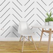 Buy Peel & Stick Wallpaper Swatch - Simple Lines Black White Bright ...