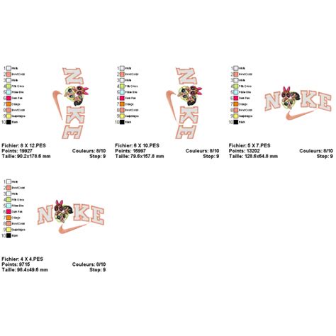 Nike Power Puff Girls Embroidery Design 4 Sizes