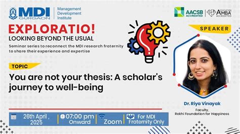 You Are Not Your Thesis: A Scholar'S Journey to Well-Being | One of the ...