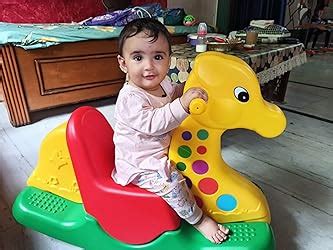 Buy Amazon Brand - Jam & Honey Ride-On Giraffe Rocker Toy | Sturdy ...