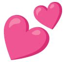 💕 Two hearts emoji copy paste png download