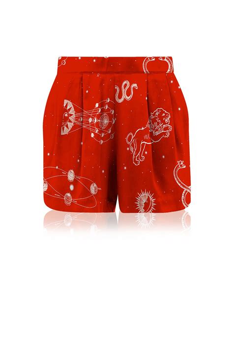Shorts for Women - Printed Short - Red Shorts - Kyle x Shahida