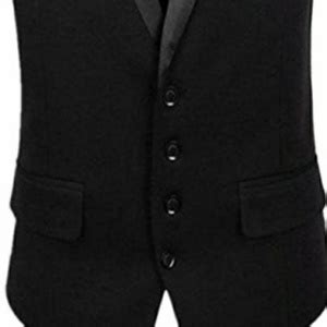 Buy BREGEO Men Slim Fit Single Breasted Tuxedo Waistcoat at Amazon.in