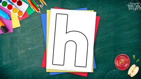 Free Printable Lowercase Letter h Template - Simple Mom Project