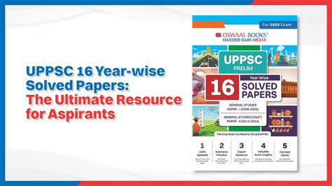 UPPSC 16 Yearwise Solved Papers: The Ultimate Resource for Aspirants ...