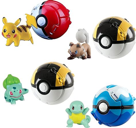 Buy Action Figures with Pokeball Ball Pack,Collection Pocket Monster ...