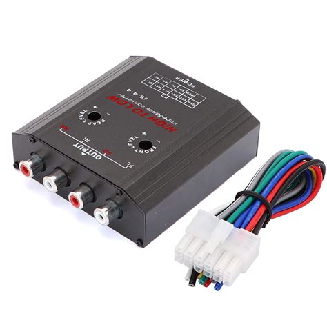 Jeemiter Amplifier Adapter Hi-Low Converter with 4 Channel for Auto Amp ...