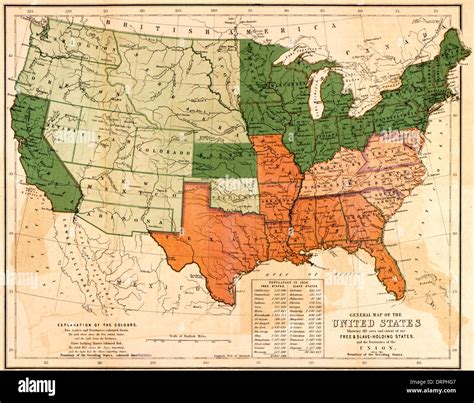Civil War Map Confederate States And Union States