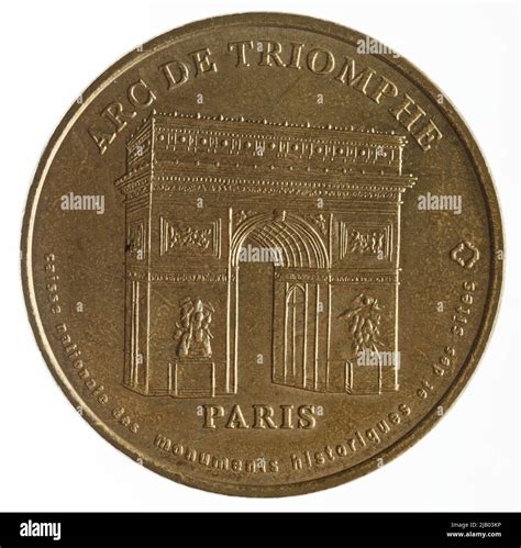 Tourist token: Paris, Triumphal Arch Money of Paris Stock Photo - Alamy