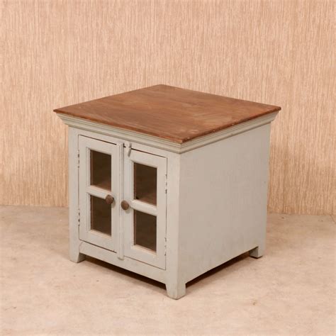 Wooden Wide Nightstand Table