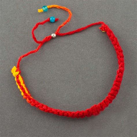 Good Luck Clover Silver Charm Adjustable Moli Rakhi Bracelet