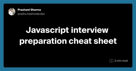 Image result for JavaScript Interview Cheat Sheet
