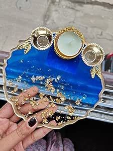 Buy Unique wants Resin plate of roli and sparkle diya plate for pooja ...