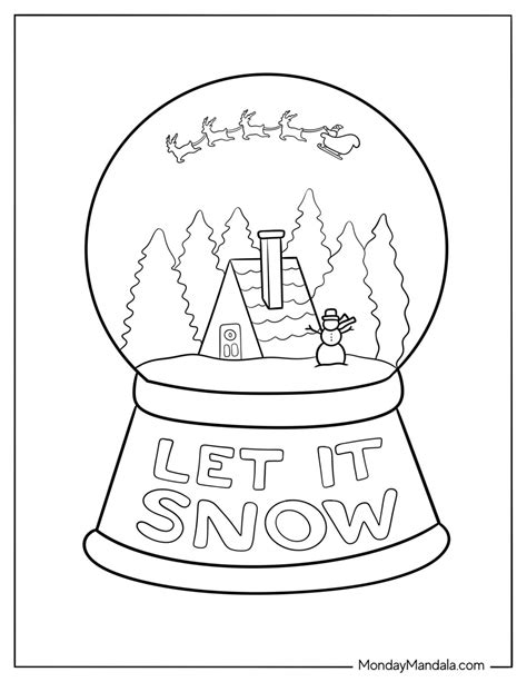 24 Snow Globe Coloring Pages (Free PDF Printables)